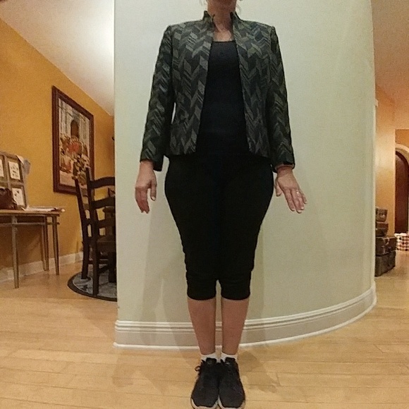 🆕 Kasper navy and green blazer - Picture 5 of 6